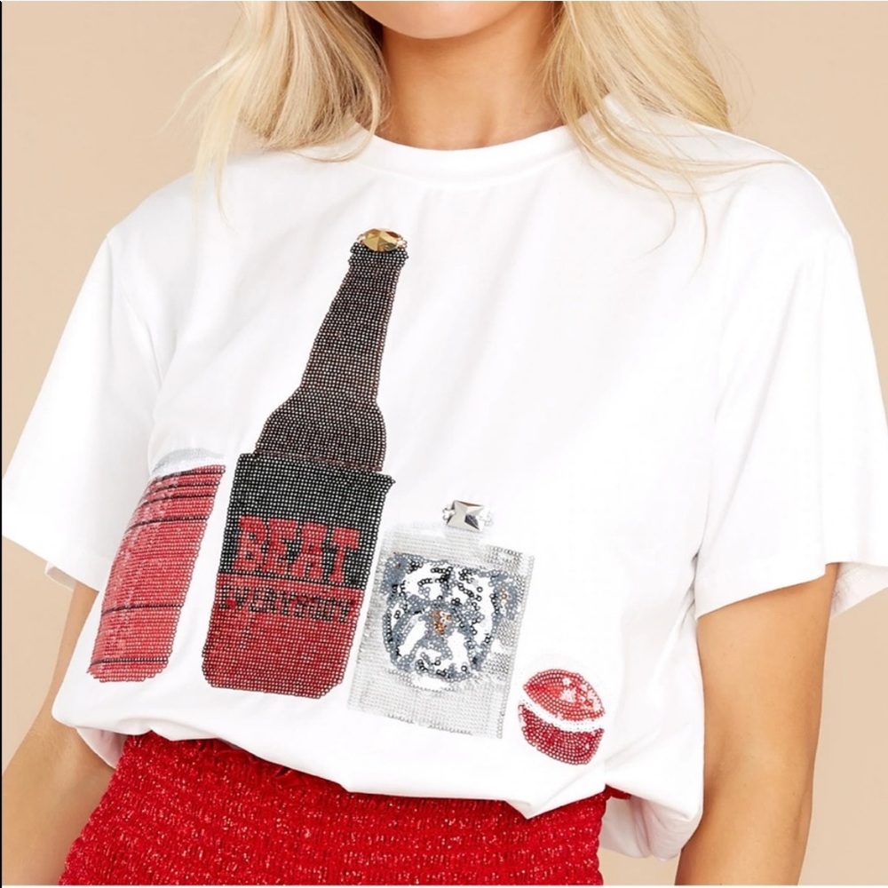 Queen of Sparkles UGA T-Shirt Georgia Bulldogs Drink Tee